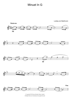 Minuet In G von Ludwig van Beethoven (Download) 