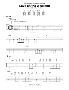 Love On The Weekend von John Mayer (Download) 