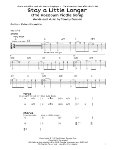 Stay A Little Longer von Bob Wills (Download) 