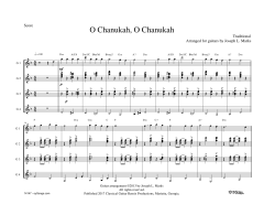 O Chanukah for Guitar Quartet von Traditional (Download) 