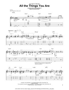 All The Things You Are von Jerome Kern (Download) 