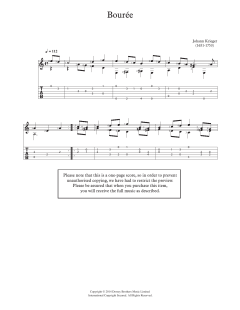 Bouree von Johann Philipp Krieger (Download) 