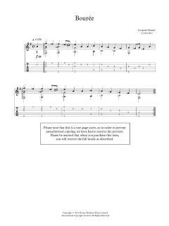 Bouree von Leopold Mozart (Download) 