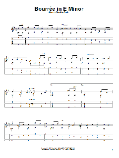 Bourree In E Minor von Johann Sebastian Bach (Download) 