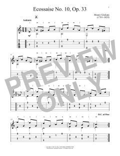 Ecossaise No. 10, Op. 33 von Mauro Giuliani (Download) 