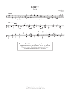 Etude, Op.31 von Fernando Sor (Download) 
