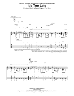 It's Too Late von Carole King (Download) 