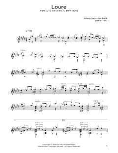 Loure von Johann Sebastian Bach (Download) 