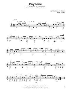 Paysane von Silvius Leopold Weiss (Download) 