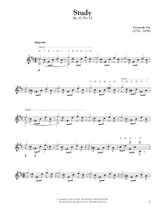 Study Op. 35, No. 22 von Fernando Sor (Download) 