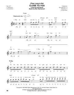 (They Long To Be) Close To You von The Carpenters (Download) 