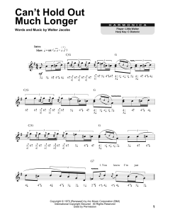 Can't Hold Out Much Longer von Walter Jacobs (Download) 