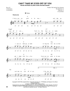 Can't Take My Eyes Off Of You von Frankie Valli (Download) 