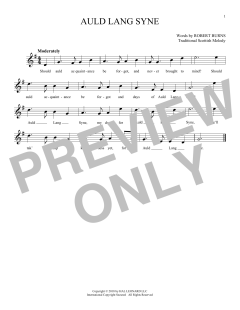 Auld Lang Syne von Robert Burns (Download) 
