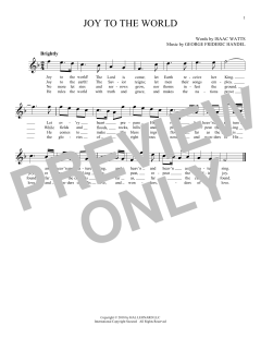 Joy To The World von Isaac Watts (Download) 