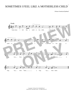 Sometimes I Feel Like A Motherless Child (Download) 