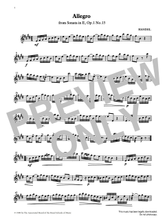Allegro von Georg Friedrich Händel (Download) 