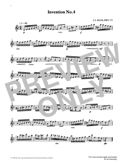Invention No.4 from Graded Music for Tuned Percussion, Book III von J. S. Bach (Download) 