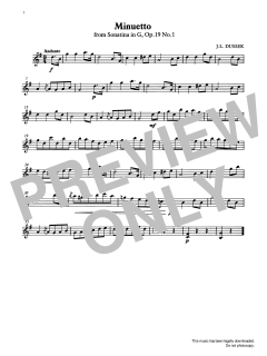 Minuetto from Graded Music for Tuned Percussion, Book II von J. L. Dussek (Download) 