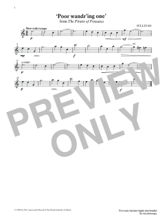 Poor wandr'ing one from Graded Music for Tuned Percussion, Book I von Arthur Seymour Sullivan (Download) 