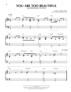 You Are Too Beautiful von Lorenz Hart (Download) 