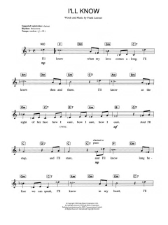 I'll Know von Frank Loesser (Download) 