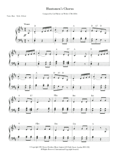 The Huntsmen's Chorus von Carl Maria von Weber (Download) 