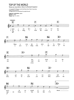 Top Of The World von The Carpenters (Download) 