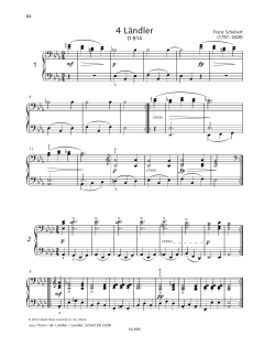 4 Landler von Franz Schubert (Download) 