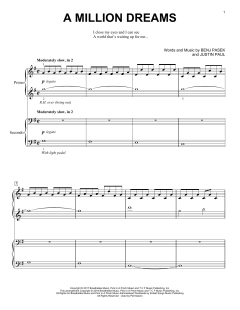 A Million Dreams von Benj Pasek (Download) 