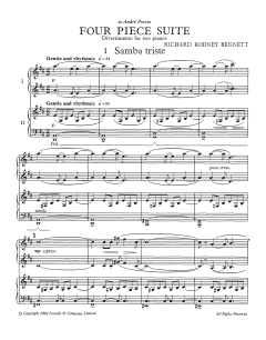 Four Piece Suite von Richard Rodney Bennett (Download) 