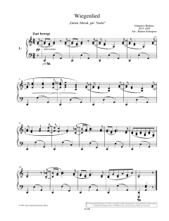 Lullaby von Johannes Brahms (Download) 