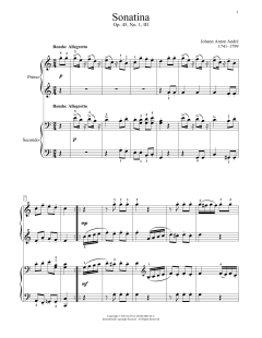 Sonatina, Op. 45, No. 1, III. Rondo von Johann Anton André (Download) 