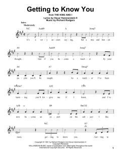 Getting To Know You von Richard Rodgers (Download) 