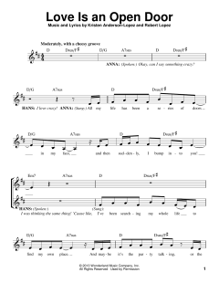 Love Is An Open Door von Robert Lopez (Download) 