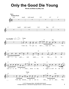 Only The Good Die Young von Billy Joel (Download) 