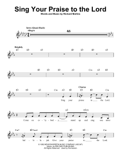 Sing Your Praise To The Lord von Rich Mullins (Download) 