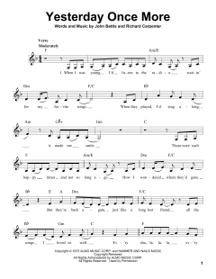 Yesterday Once More von The Carpenters (Download) 