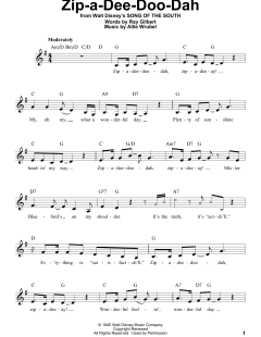 Zip-A-Dee-Doo-Dah von Ray Gilbert (Download) 