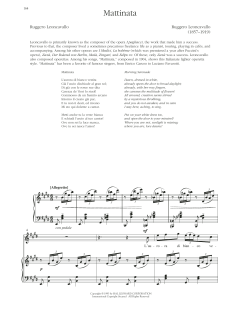 Mattinata von Ruggero Leoncavallo (Download) 