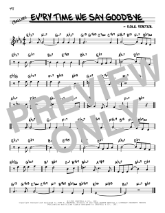 Ev'ry Time We Say Goodbye von Cole Porter (Download) 