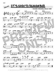 It's Easy To Remember von Richard Rodgers (Download) 