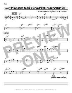 (The Old Man From) The Old Country [Reharmonized version] von Nathaniel Adderley (Download) 