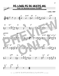 As Long As He Needs Me von Lionel Bart (Download) 