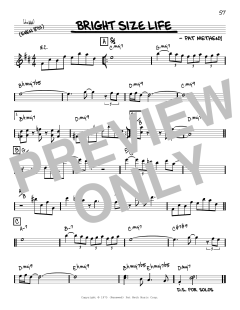 Bright Size Life [Reharmonized version] von Pat Metheny (Download) 