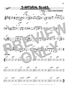 D Natural Blues [Reharmonized version] von Wes Montgomery (Download) 