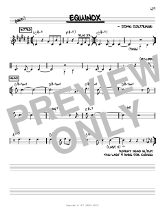 Equinox [Reharmonized version] von John Coltrane (Download) 