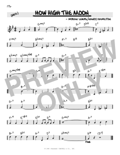 How High The Moon [Reharmonized version] von Morgan Lewis (Download) 