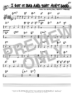 I Got It Bad And That Ain't Good von Duke Ellington (Download) 