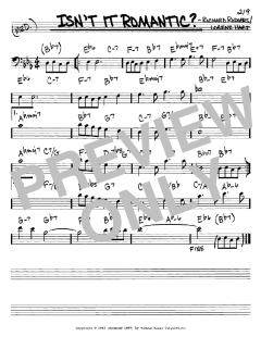 Isn't It Romantic? von Richard Rodgers (Download) 